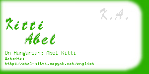 kitti abel business card